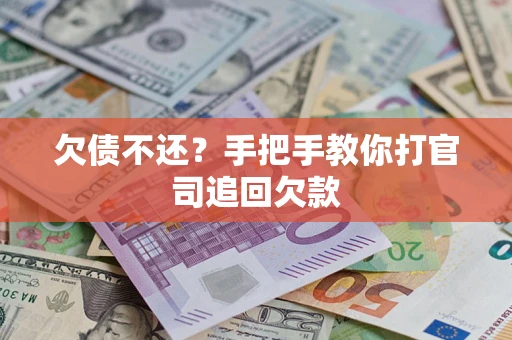 武汉欠债不还？手把手教你打官司追回欠款