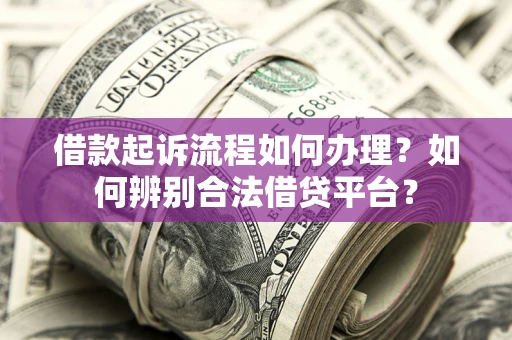 武汉借款起诉流程如何办理？如何辨别合法借贷平台？