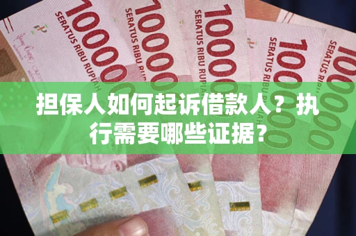 武汉担保人如何起诉借款人？执行需要哪些证据？
