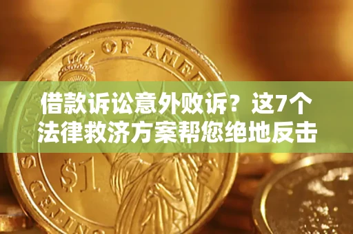 武汉借款诉讼意外败诉？这7个法律救济方案帮您绝地反击！