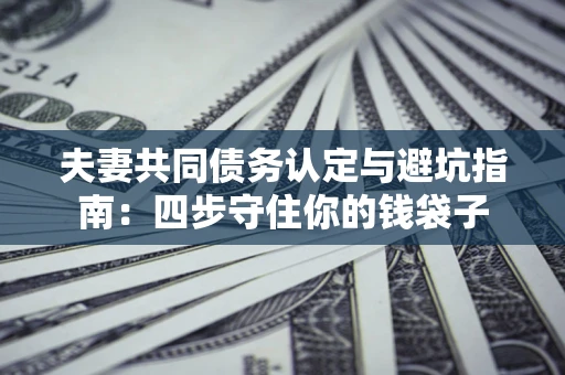 武汉夫妻共同债务认定与避坑指南：四步守住你的钱袋子