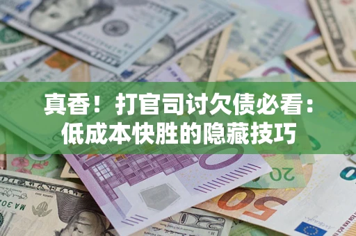 武汉真香！打官司讨欠债必看：低成本快胜的隐藏技巧