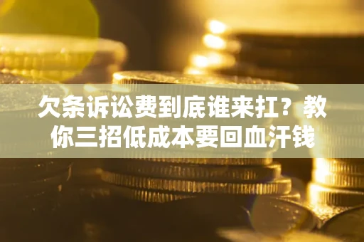 武汉欠条诉讼费到底谁来扛？教你三招低成本要回血汗钱